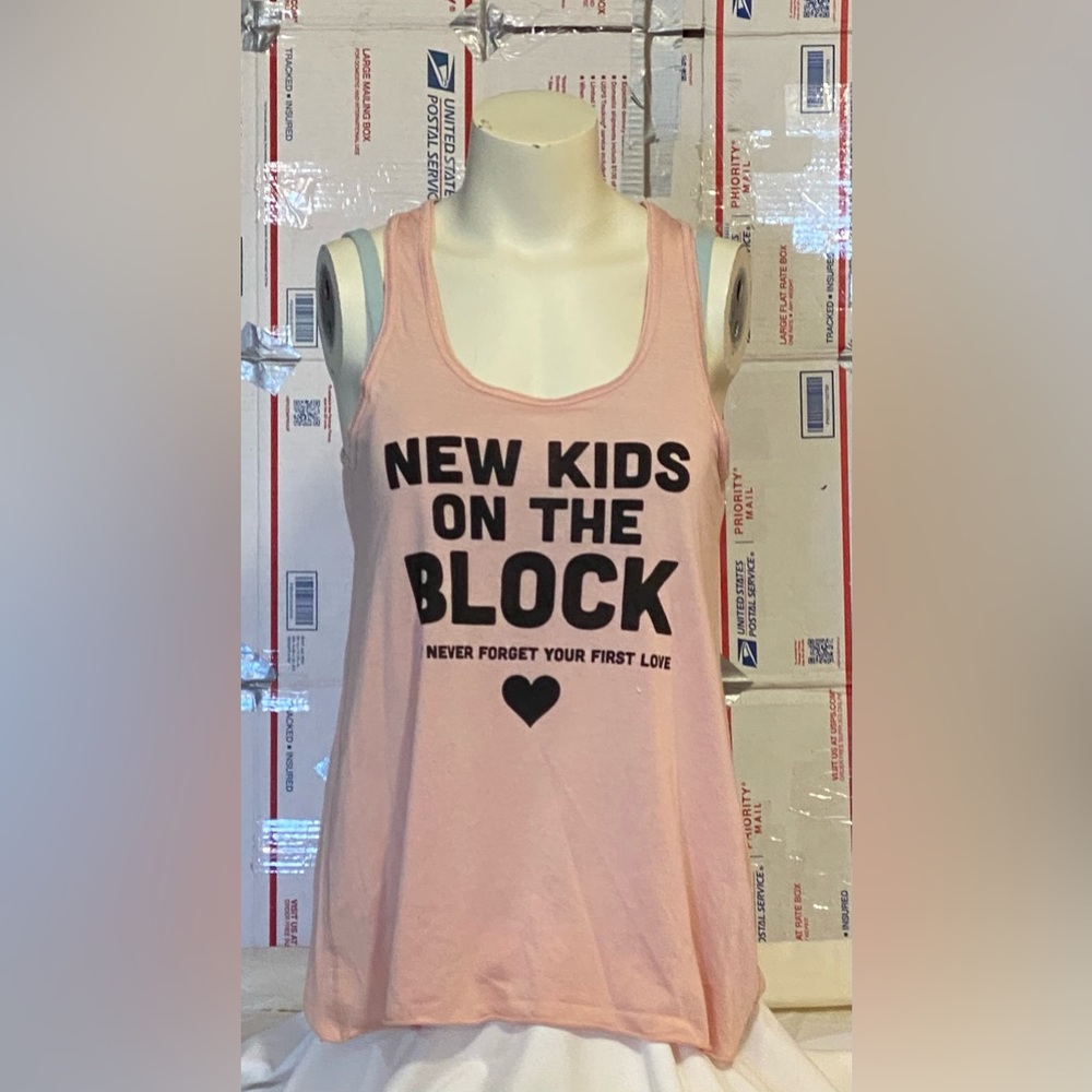 Saturday Morning Pancakes New Kids On the Block Tank Top Pink Size Large